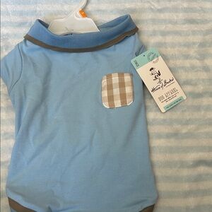 Rocket Dog Light Blue & Brown Plaid Pocket Dog Shirt
